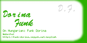 dorina funk business card